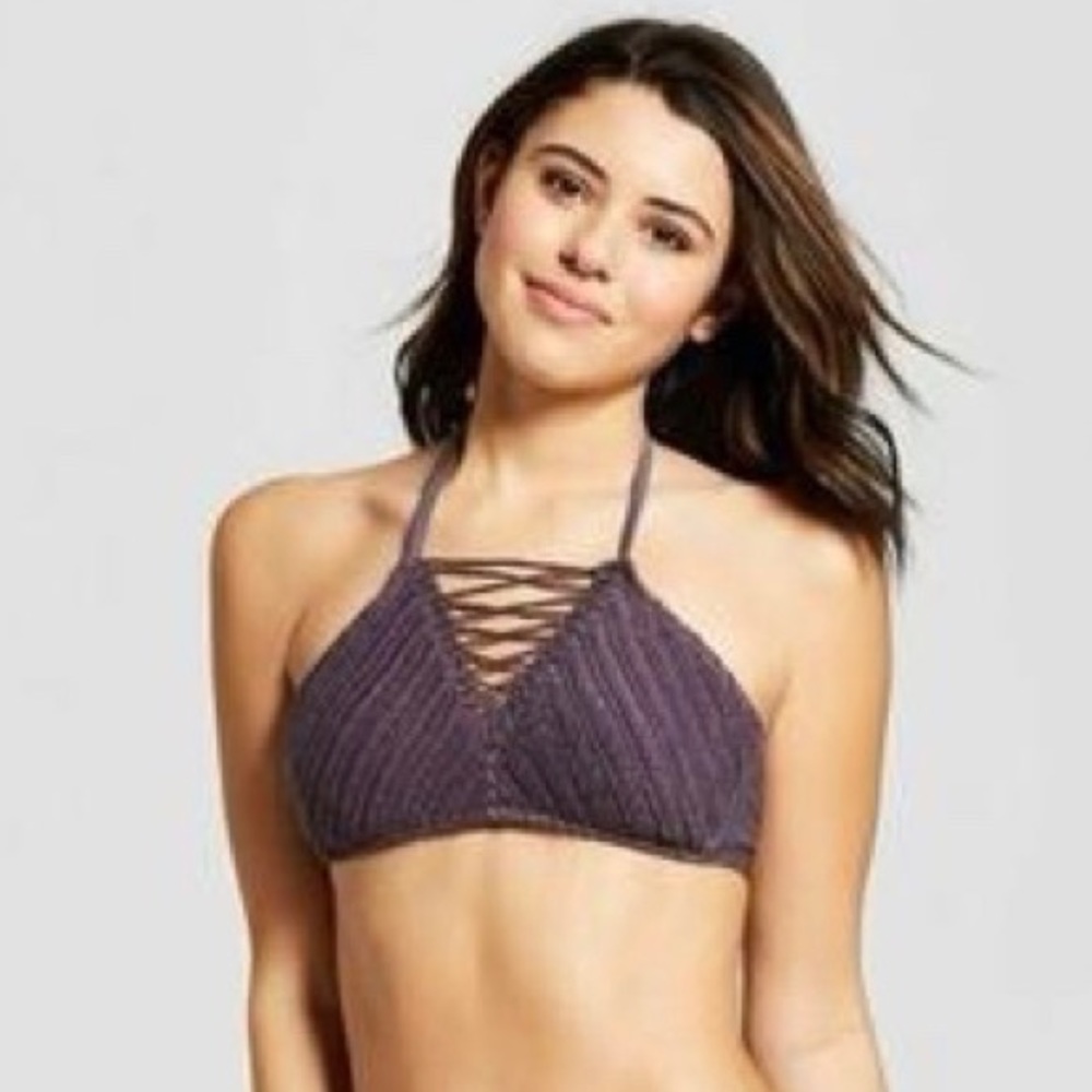 Target Purple Crossover Bikini Top